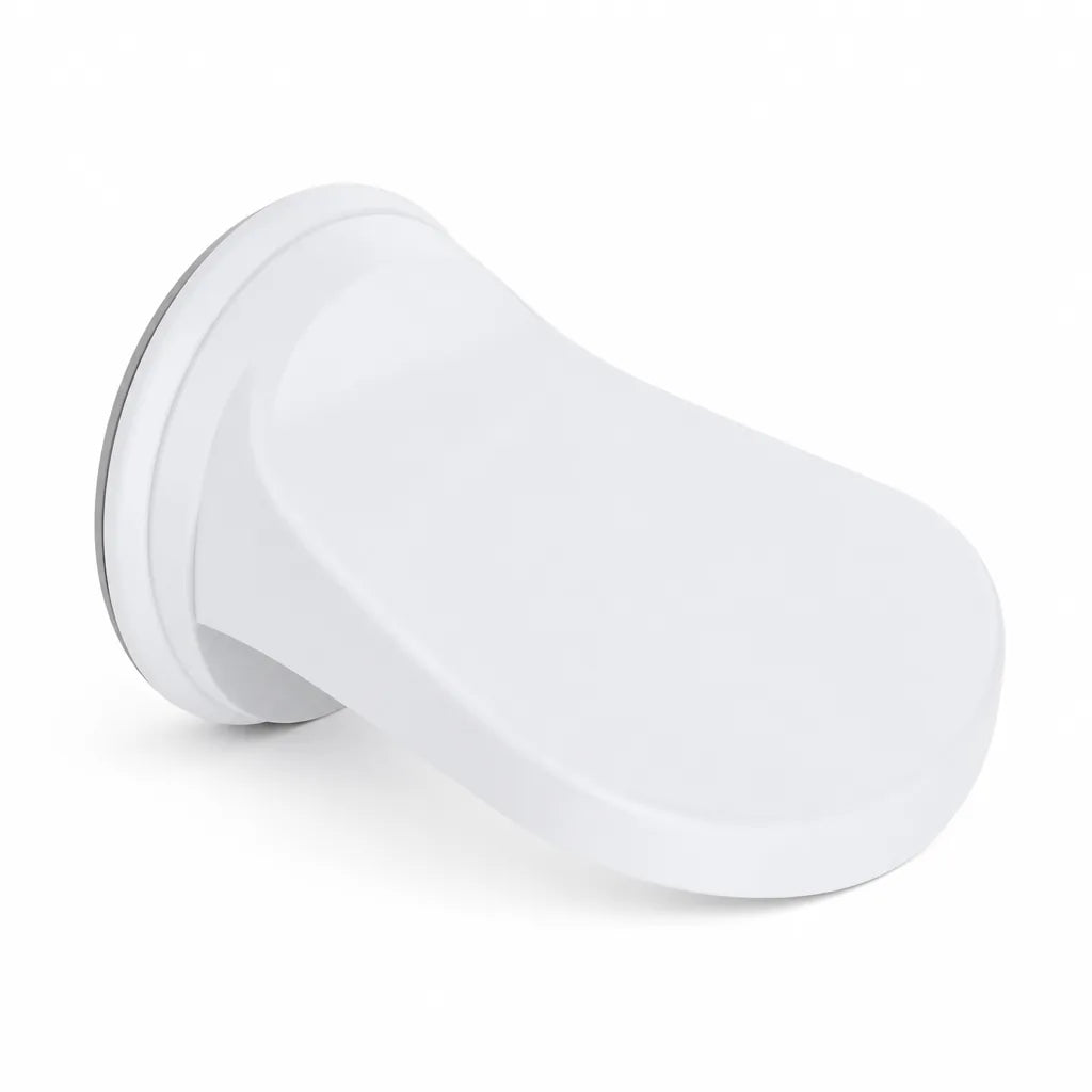 Shower Footrest Angled Non-Slip Suction Mount & Adjustable Height