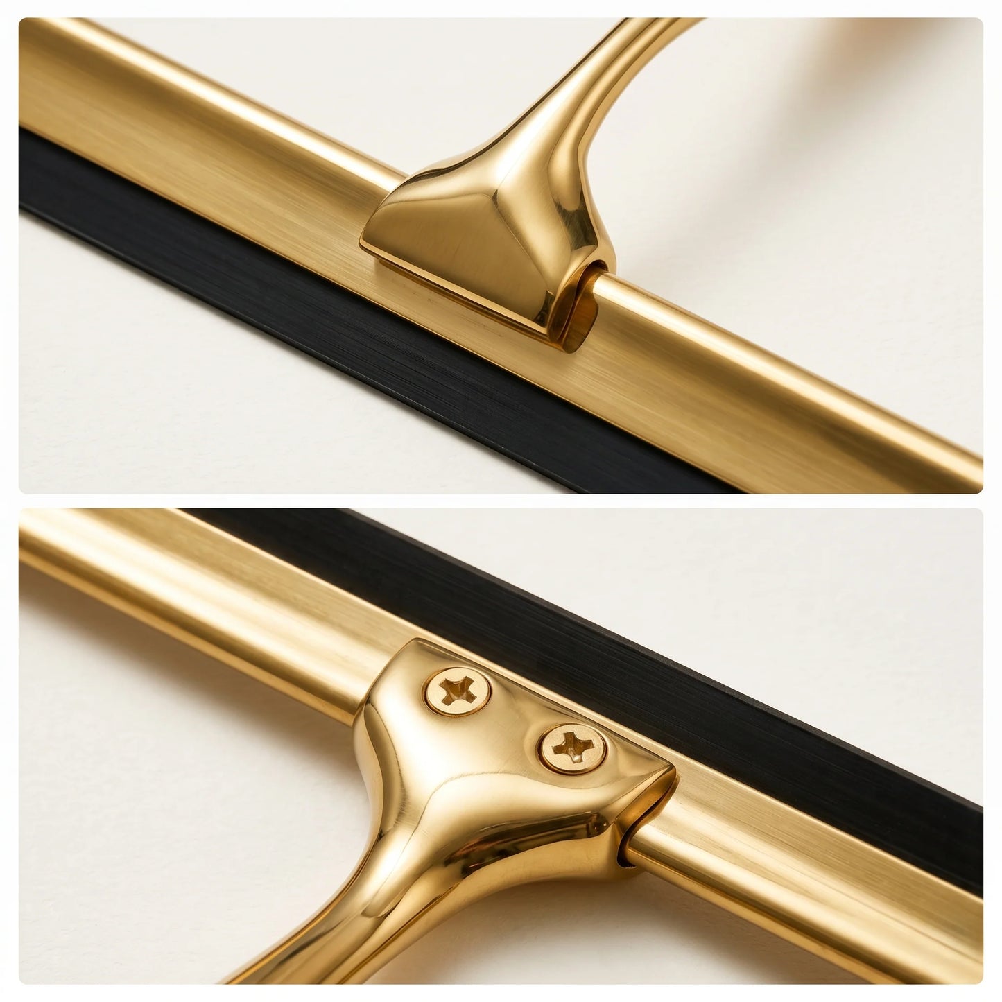 Shower Glass Squeegee Brass Streak-Free Wall-Mount Hook