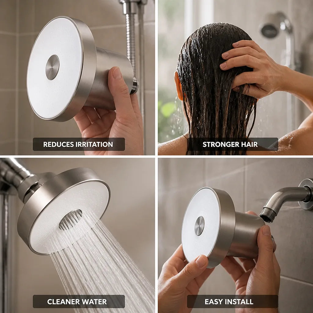 Shower Head Filtered Softer Skin Easy Install