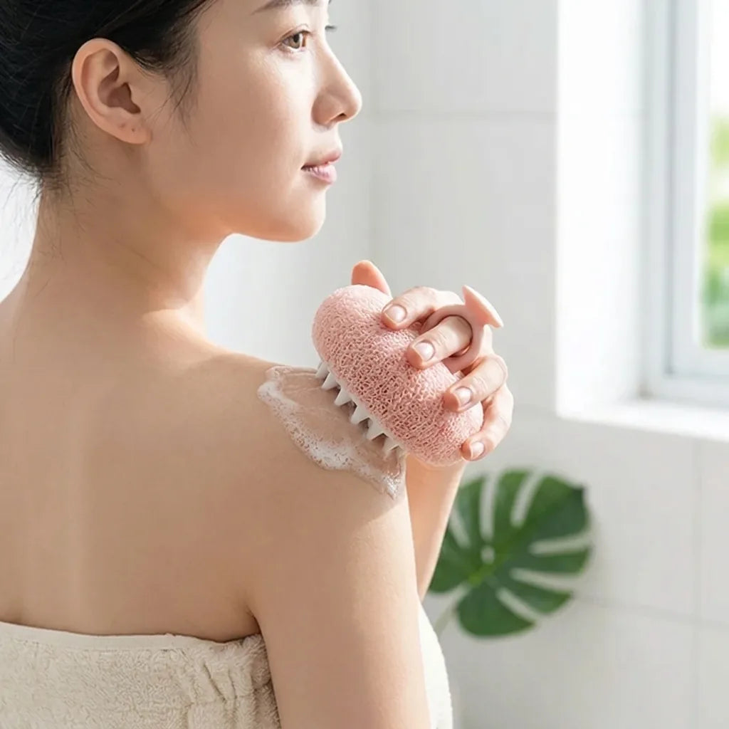 Shower Sponge Gentle Exfoliating Quick-Dry Foam Ergonomic Grip