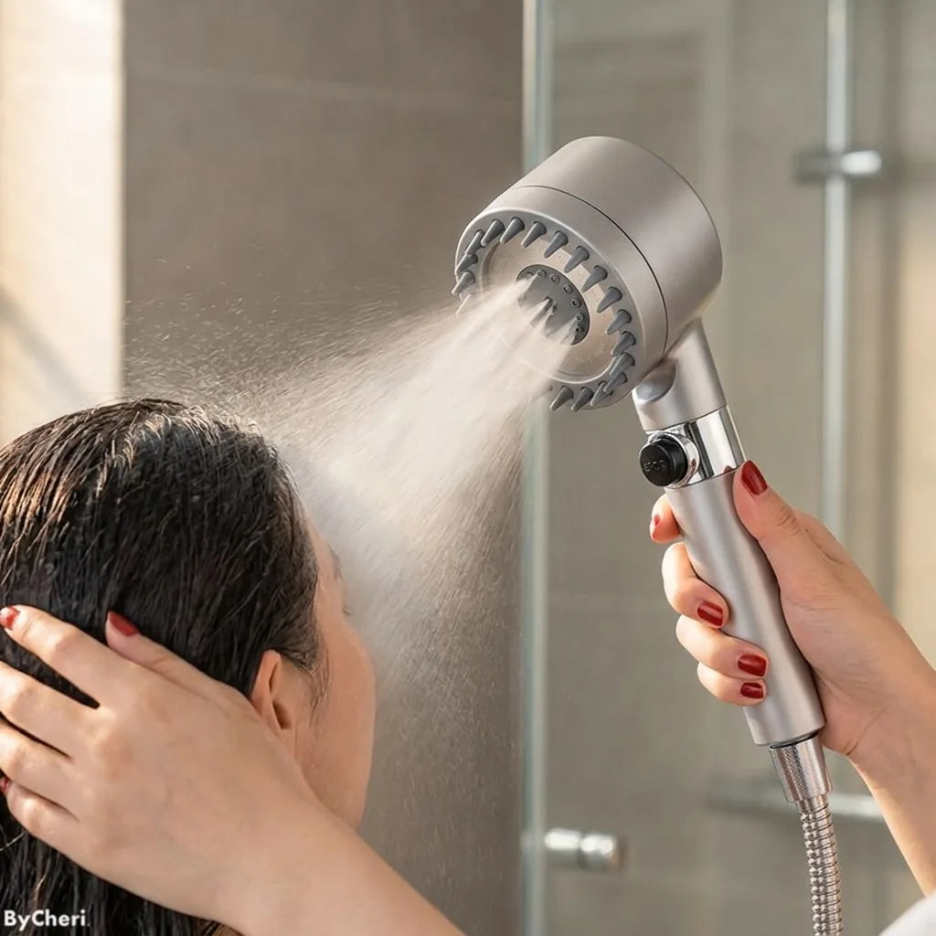 Showerhead High-Pressure Rainfall & Massage With Built-In Filter