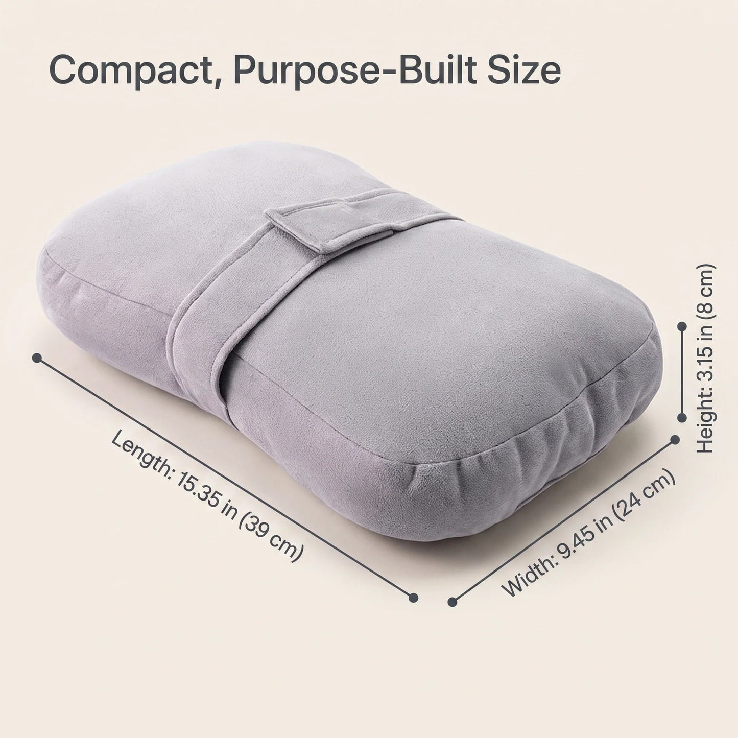 Side Sleeper Knee Pillow Contoured Plush Adjustable Strap