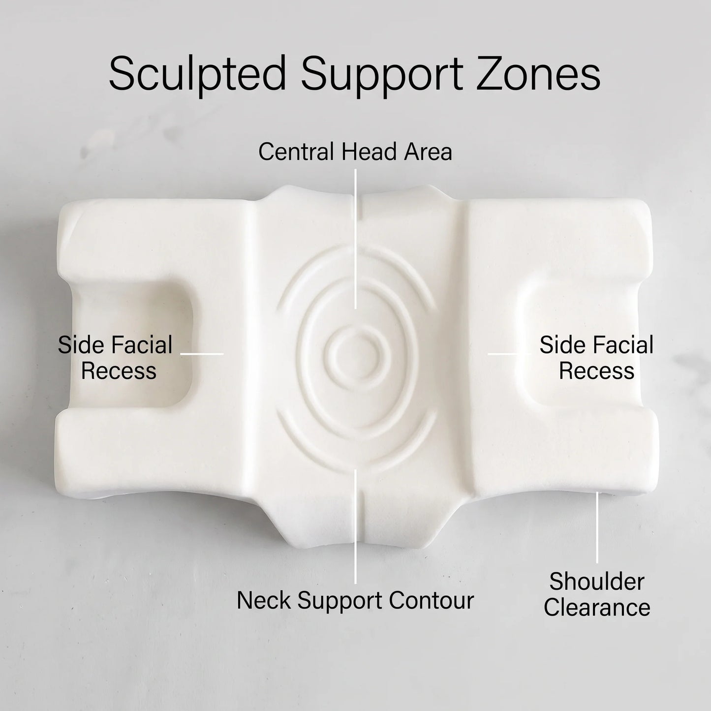 Side Sleeper Pillow Contoured Memory Foam Breathable Cover