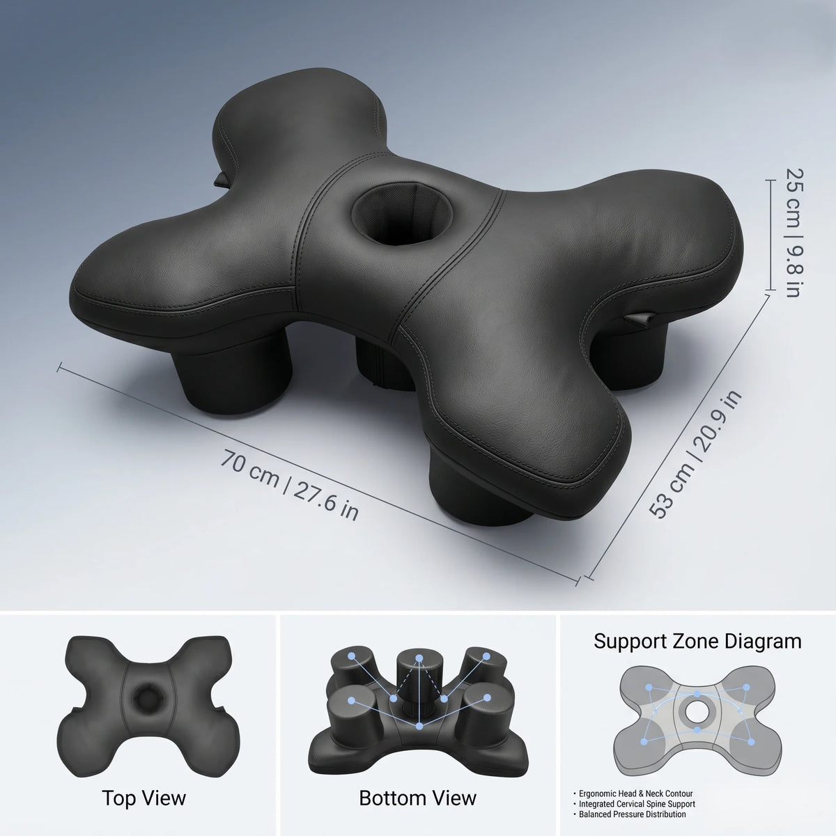 Side Sleeper Pillow Ergonomic Ear Hole & Neck Support