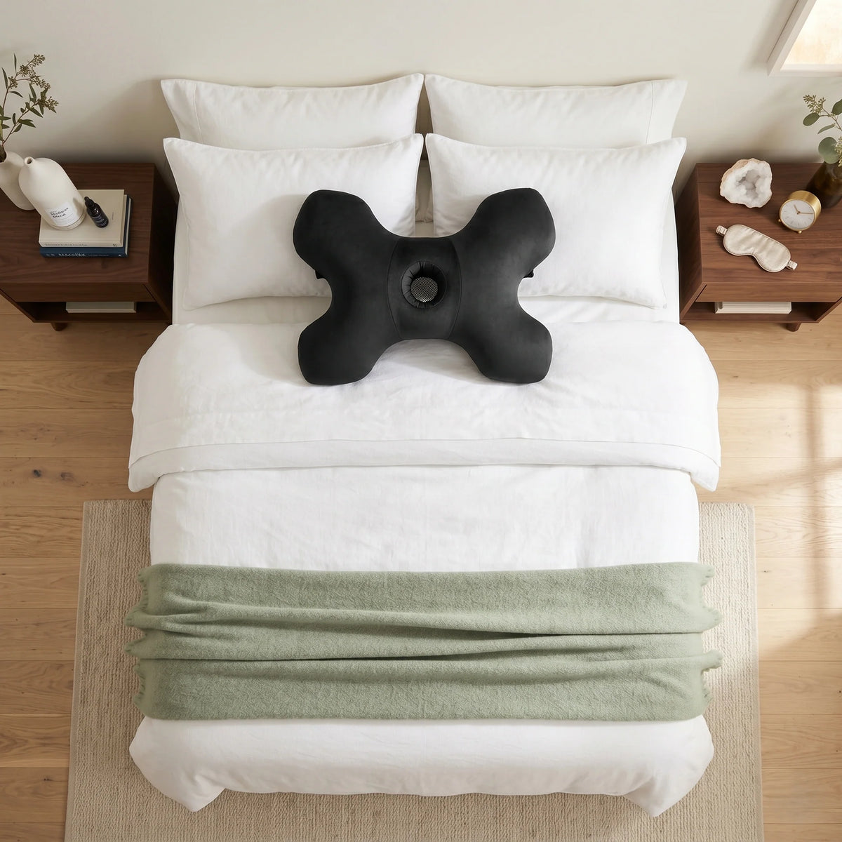 Side Sleeper Pillow Ergonomic Ear Hole & Neck Support