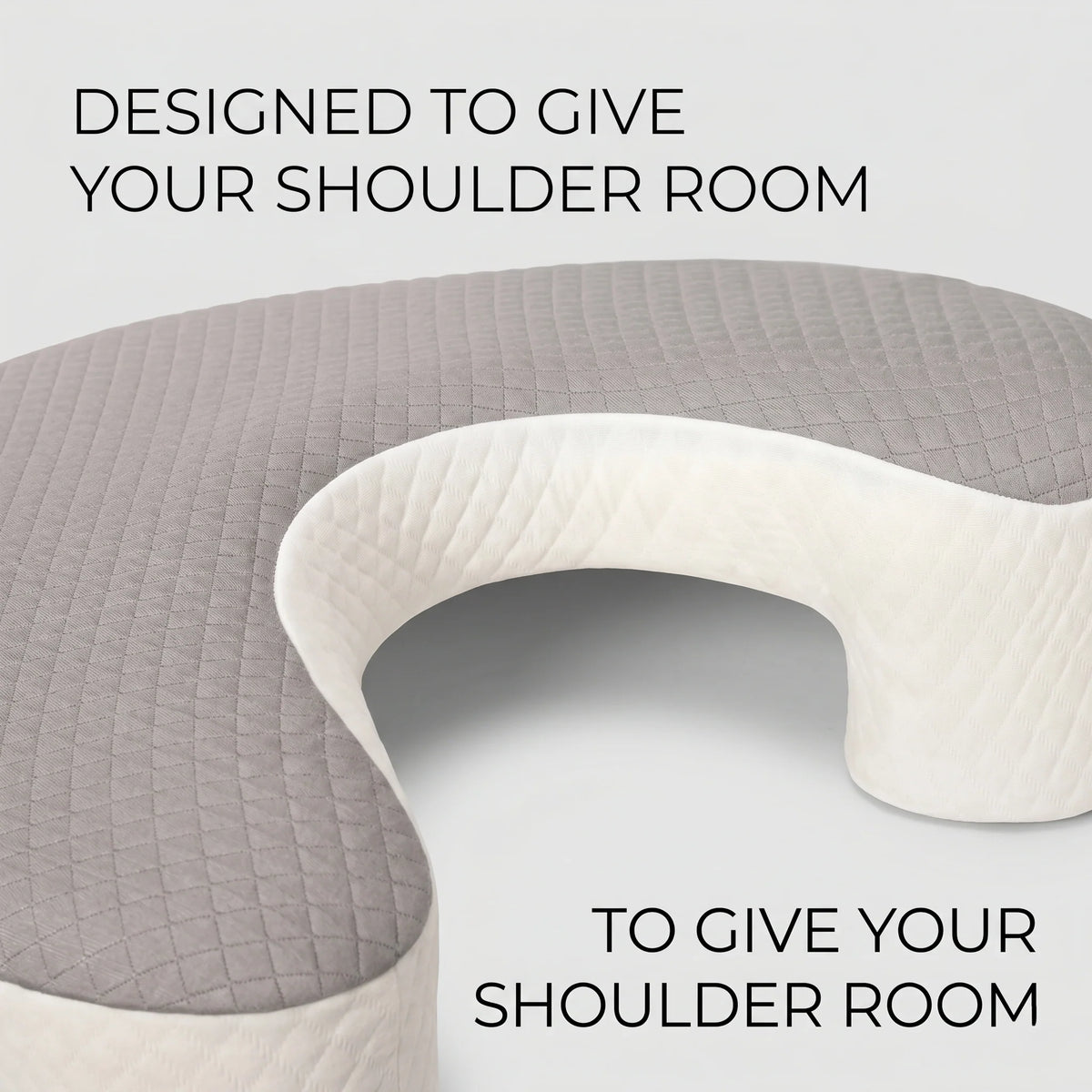 Side Sleeper Pillow Ergonomic Shoulder Cutout Memory Foam