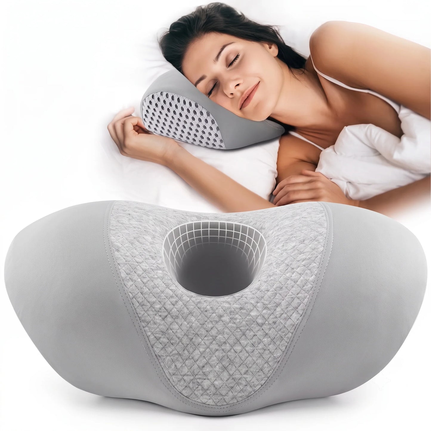 Side Sleeper Pillow Memory Foam Ear Relief