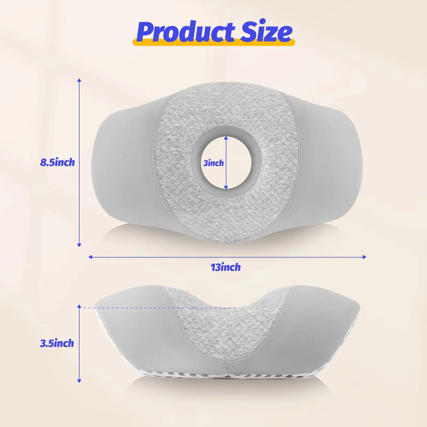 Side Sleeper Pillow Memory Foam Ear Relief