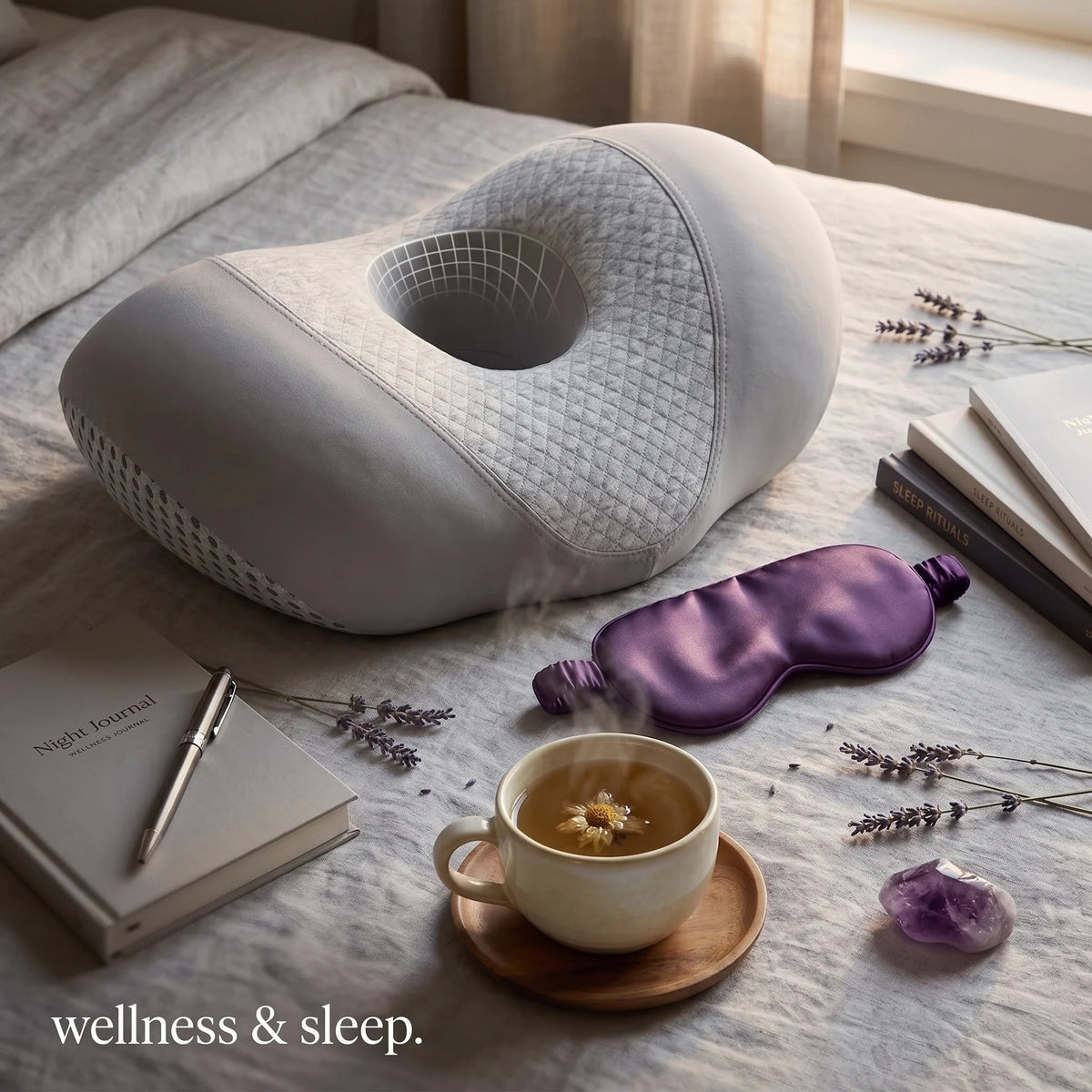 Side Sleeper Pillow Memory Foam Ear Relief