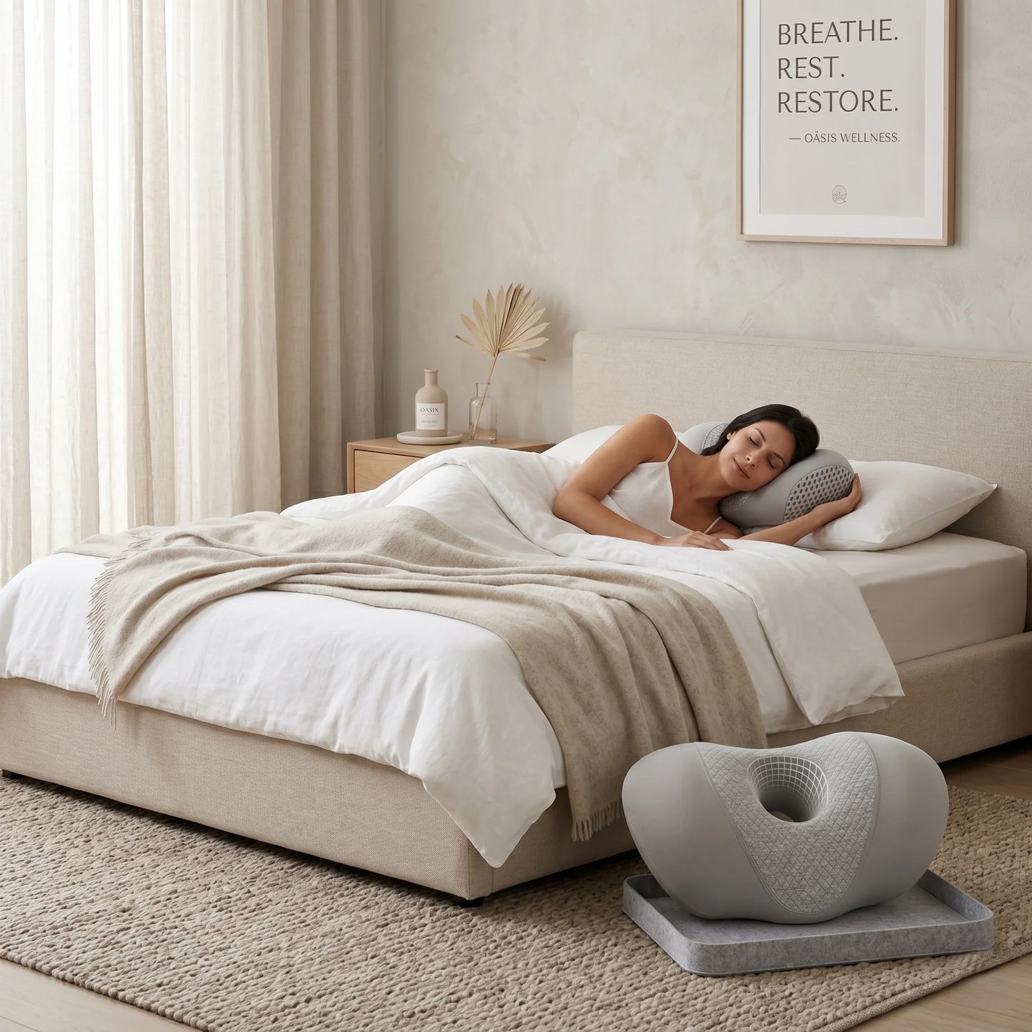 Side Sleeper Pillow Memory Foam Ear Relief