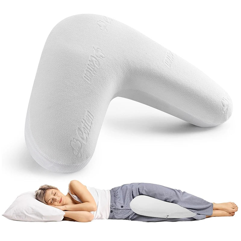 Side Sleeping Pillow Ergonomic V-Shape Memory Foam