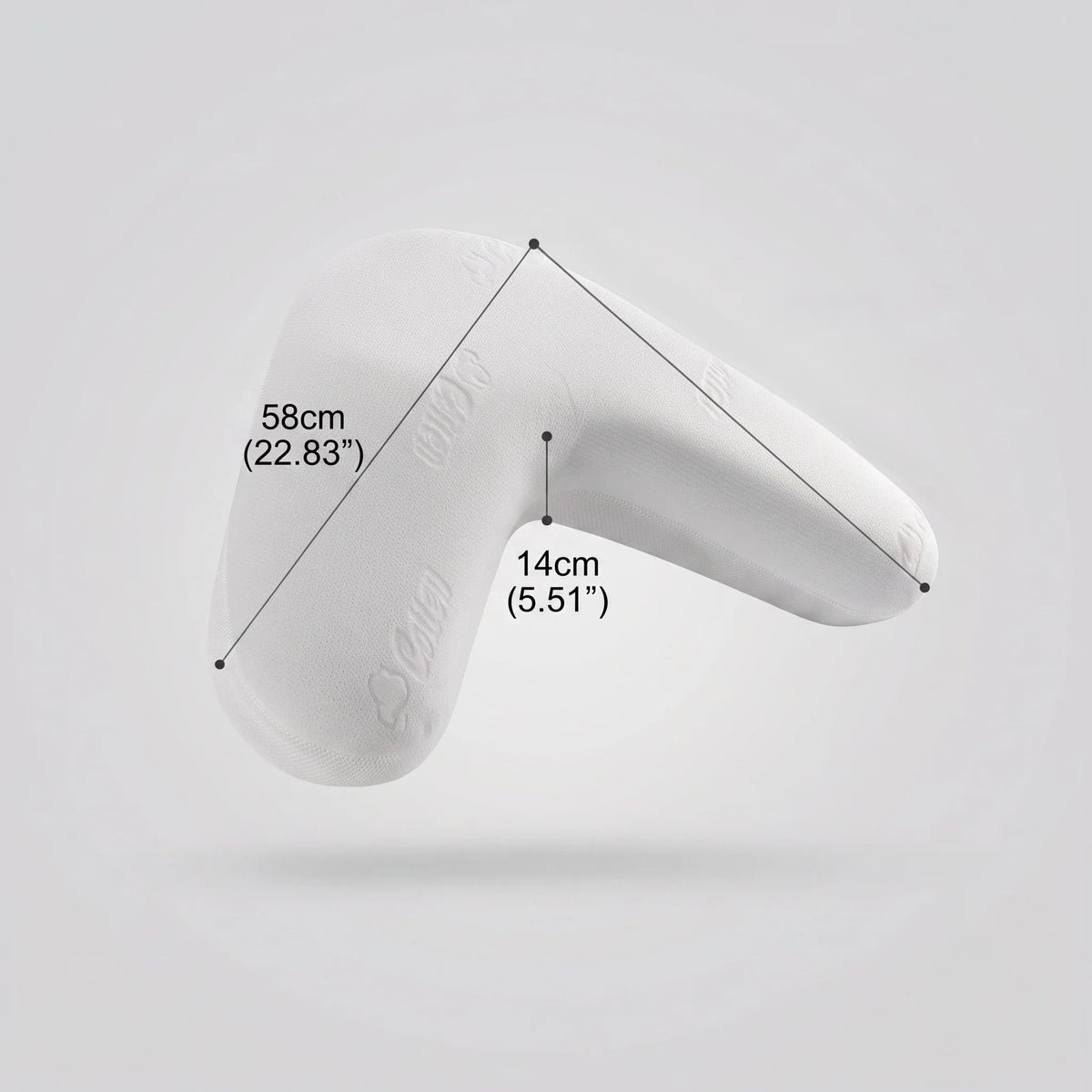 Side Sleeping Pillow Ergonomic V-Shape Memory Foam