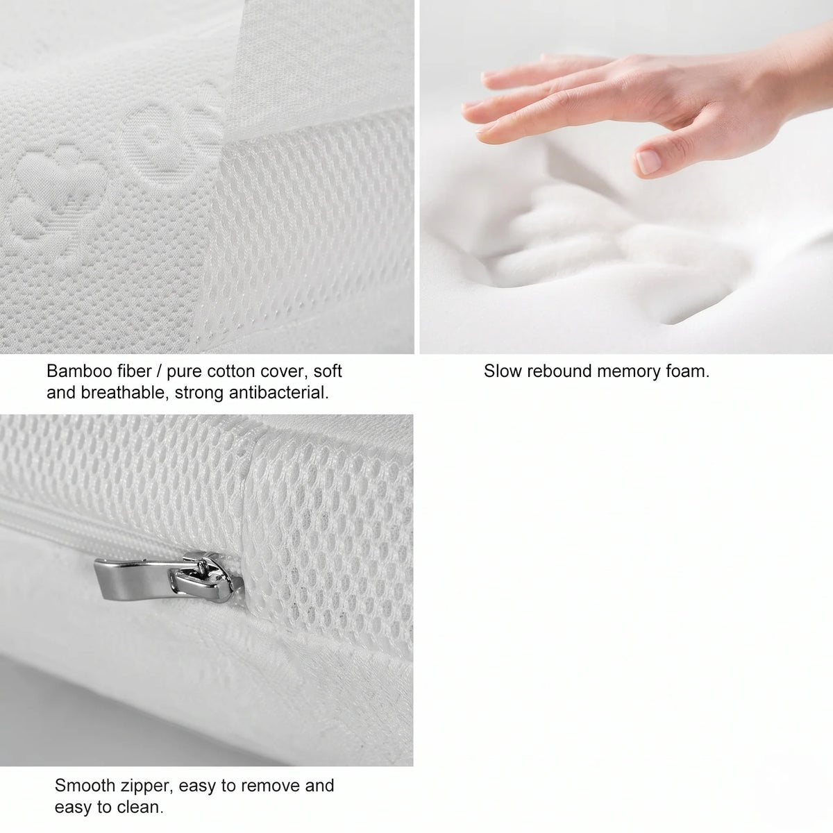 Side Sleeping Pillow Ergonomic V-Shape Memory Foam
