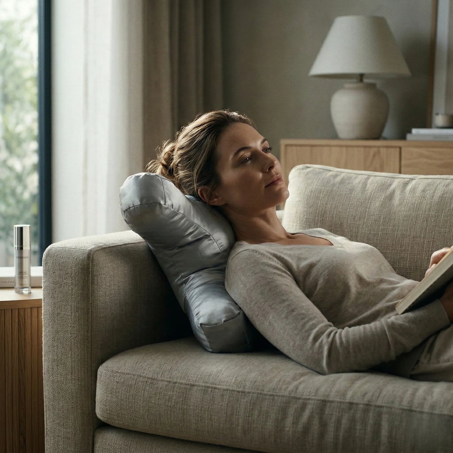 Side Support Pillow Ergonomic Contour Removable Cover & Breathable Fabric