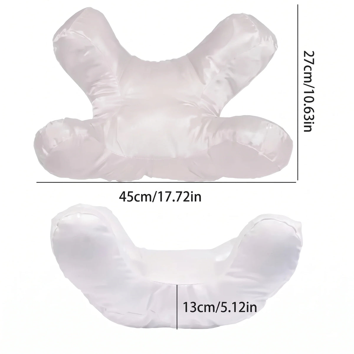 Side Support Pillow Ergonomic Contour Removable Cover & Breathable Fabric
