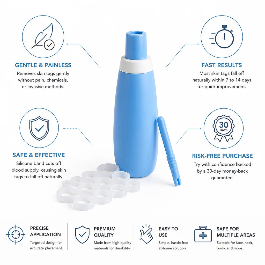 Skin Tag Remover Silicone Band Painless & Chemical-Free