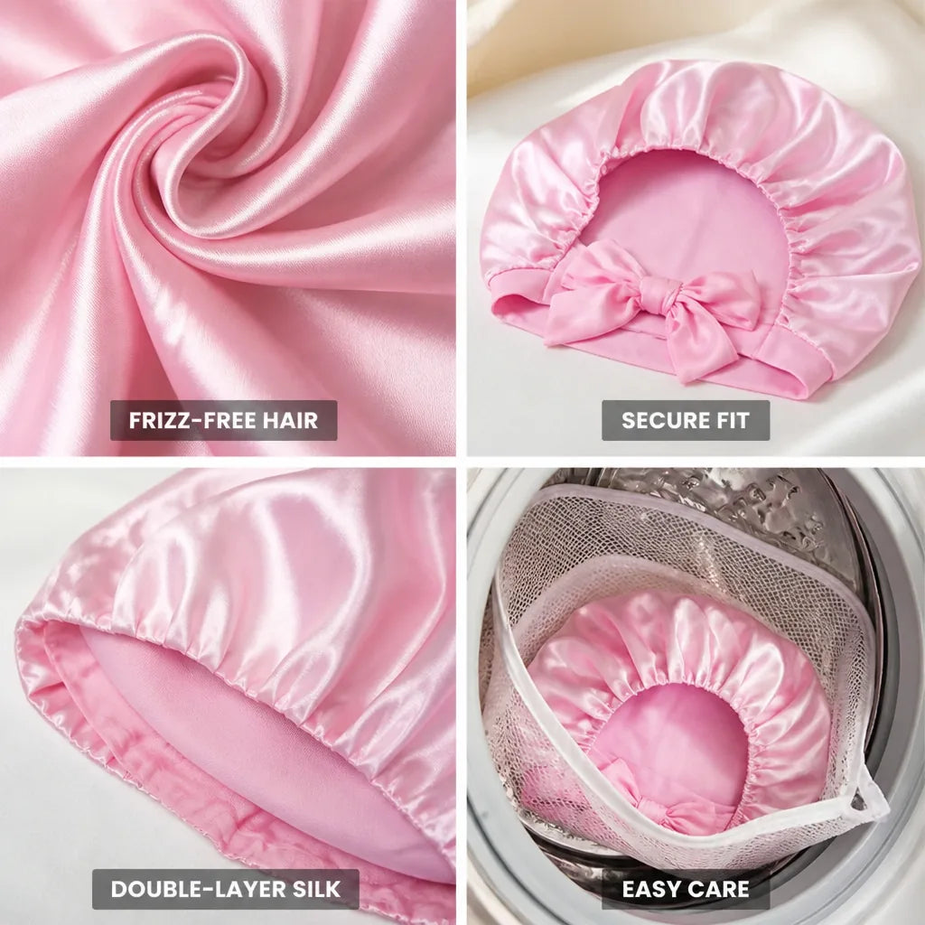 Sleep Bonnet Double-Layer Mulberry Silk Secure Fit