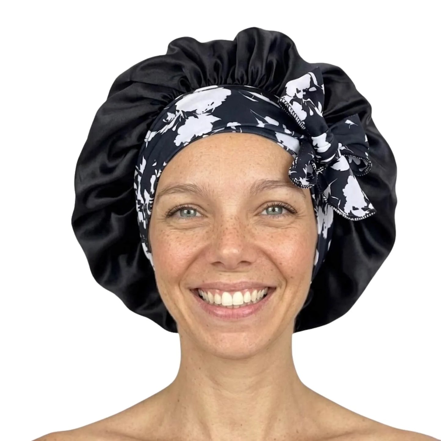 Sleep Bonnet Satin Wide Tie Long Tail