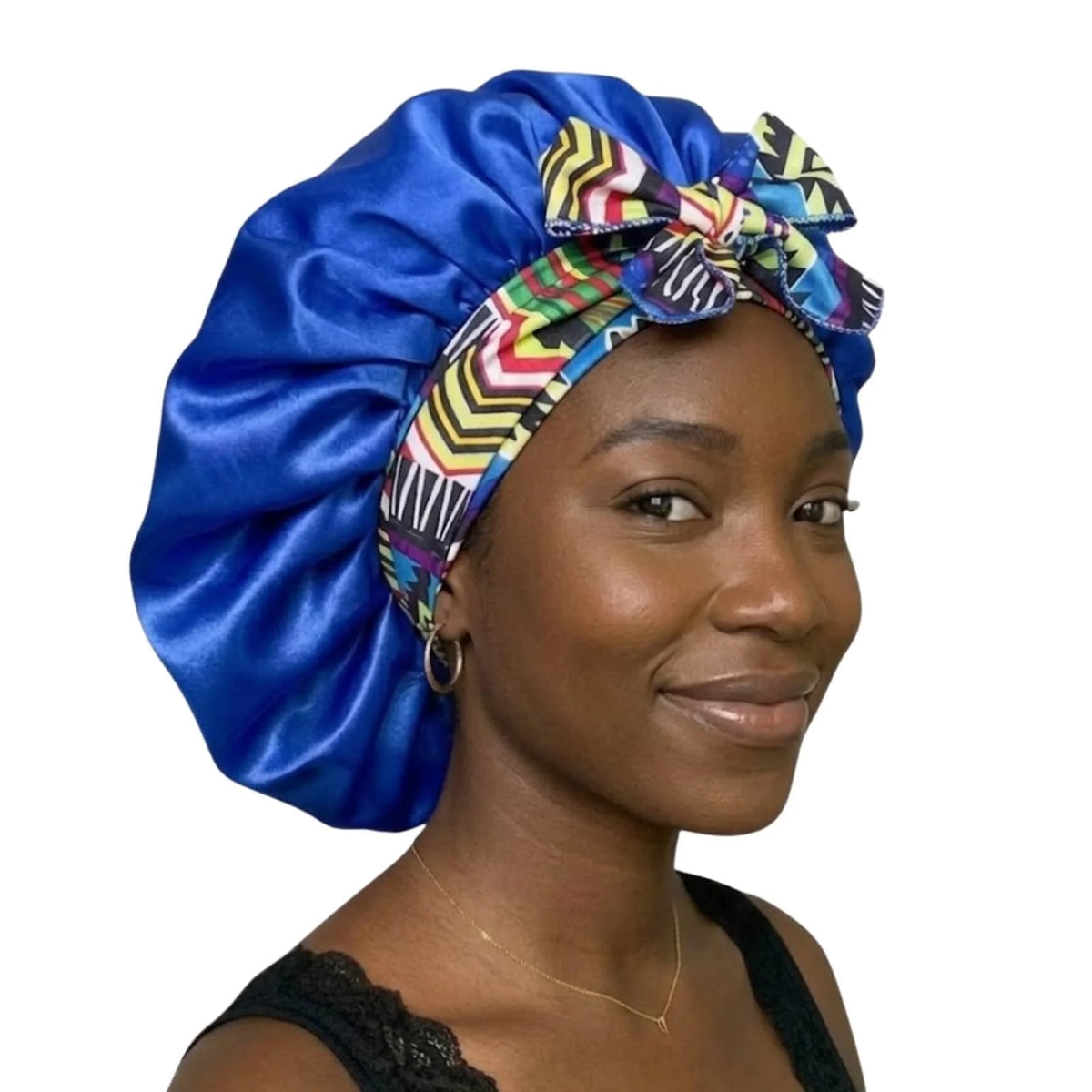 Sleep Bonnet Satin Wide Tie Long Tail
