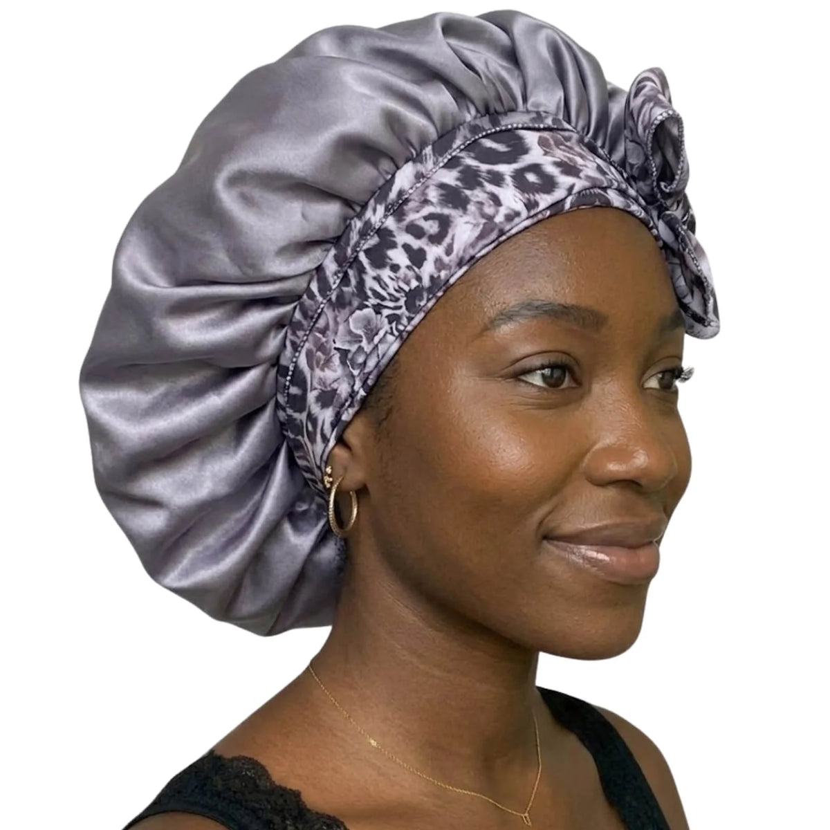 Sleep Bonnet Satin Wide Tie Long Tail
