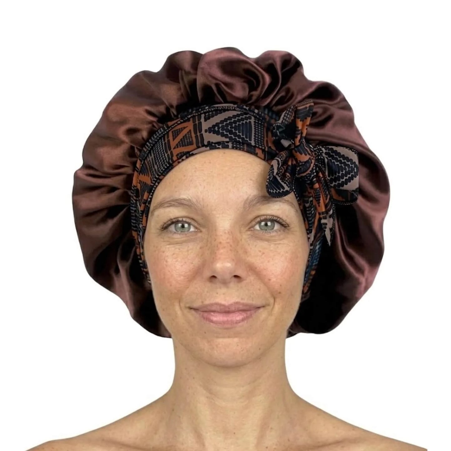 Sleep Bonnet Satin Wide Tie Long Tail