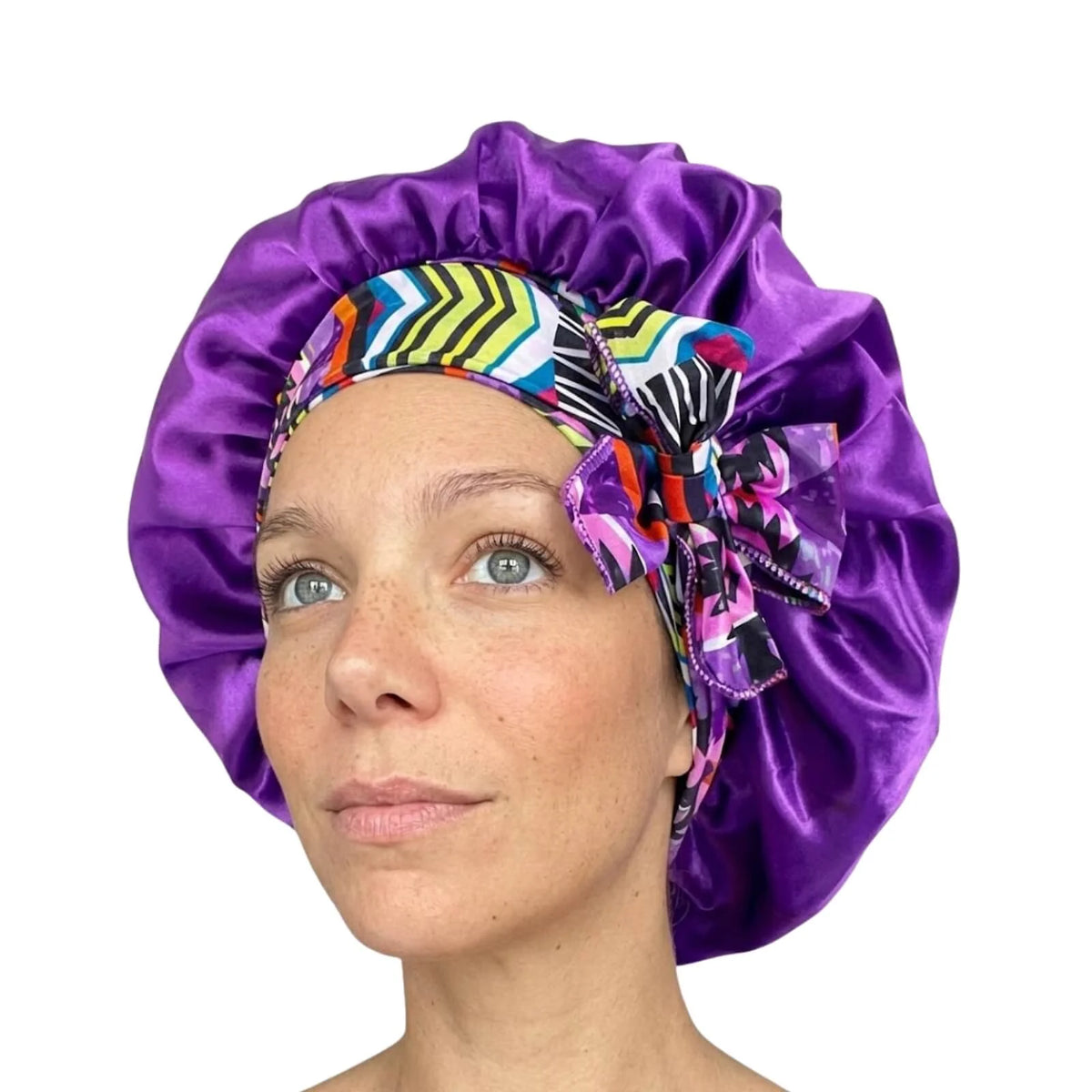 Sleep Bonnet Satin Wide Tie Long Tail