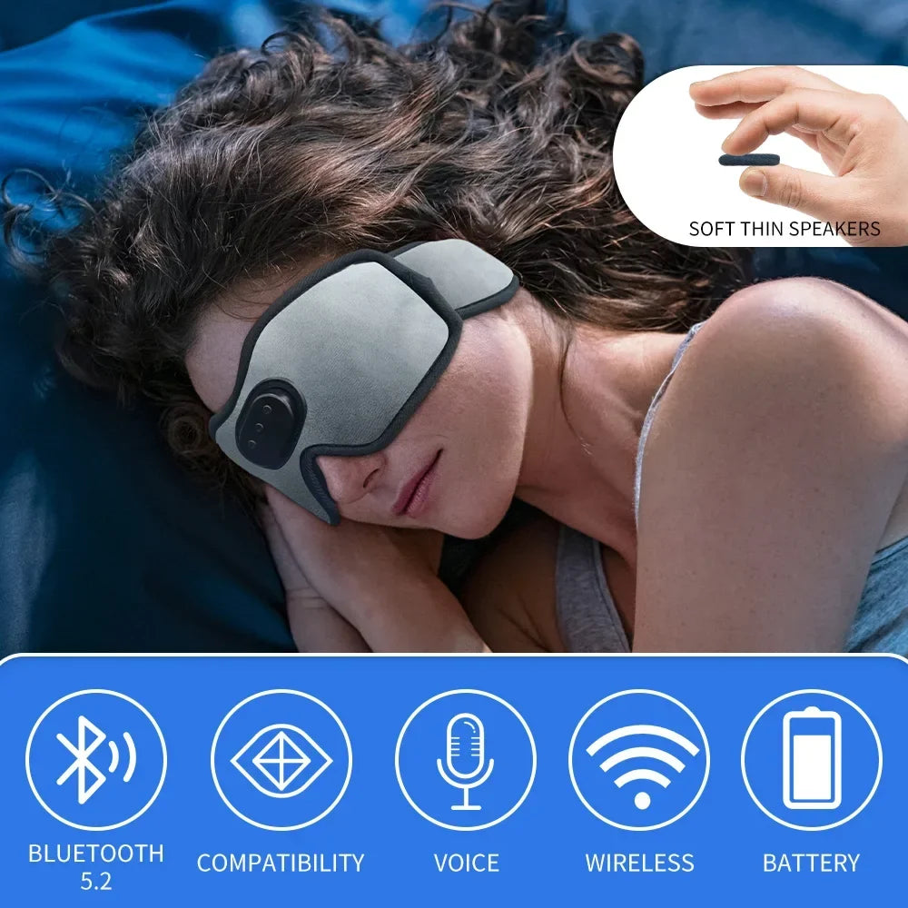 Sleep Headphones 3D Blackout Bluetooth & 10-Hour Playtime