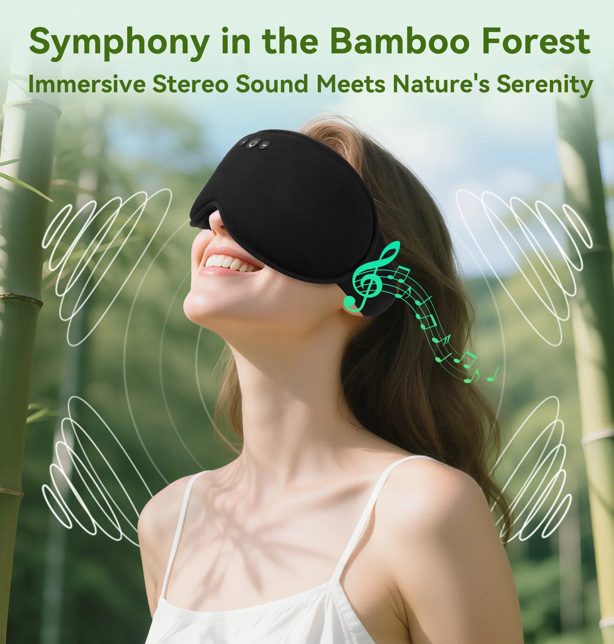 Sleep Mask 3D Contour Light-Blocking Bluetooth Audio