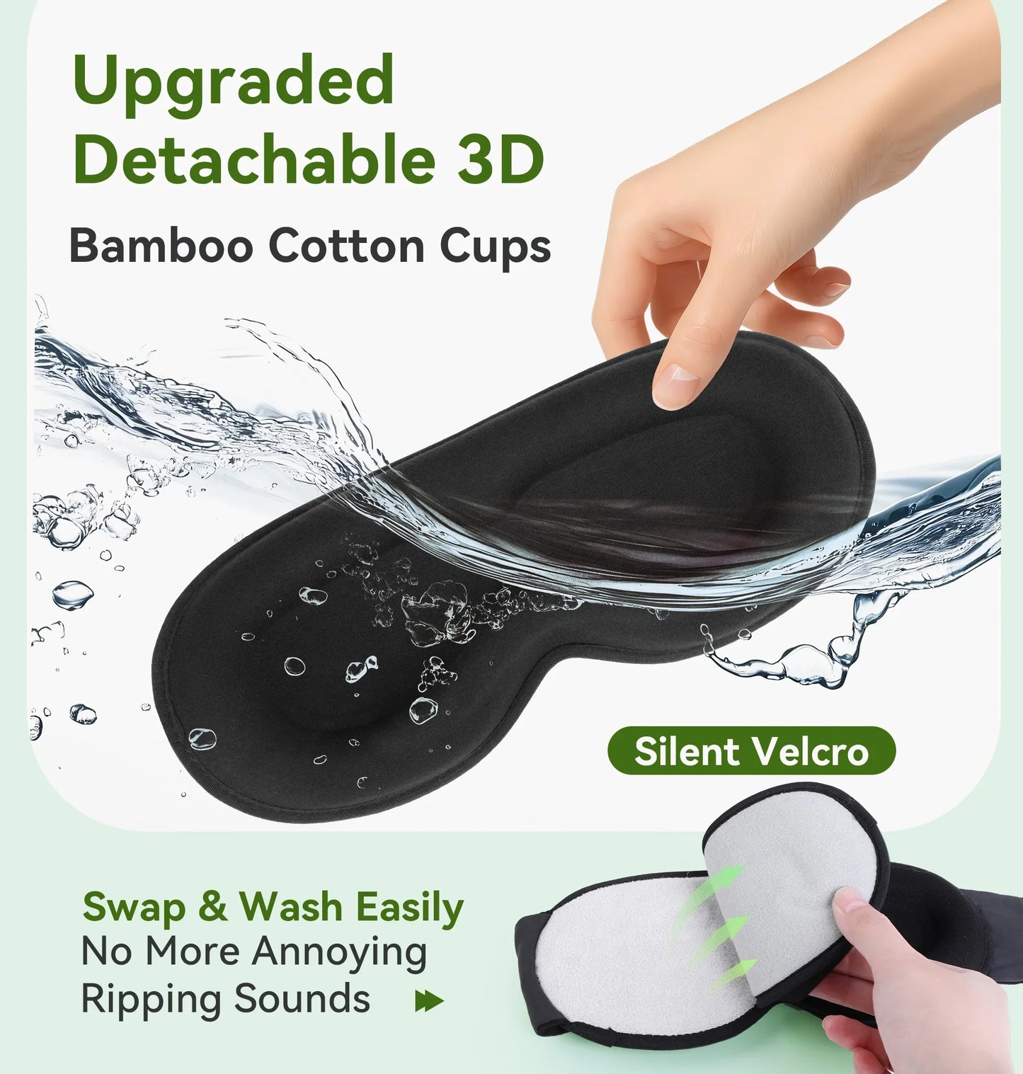 Sleep Mask 3D Contour Light-Blocking Bluetooth Audio