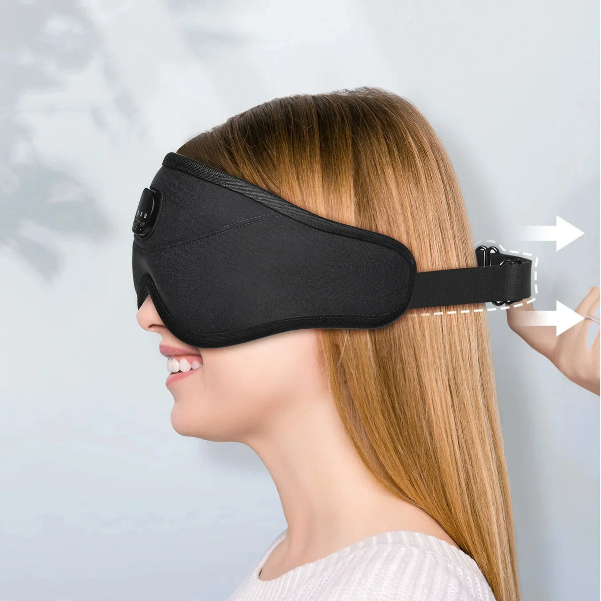 Sleep Mask 3D Contoured Blackout Bluetooth Headphones