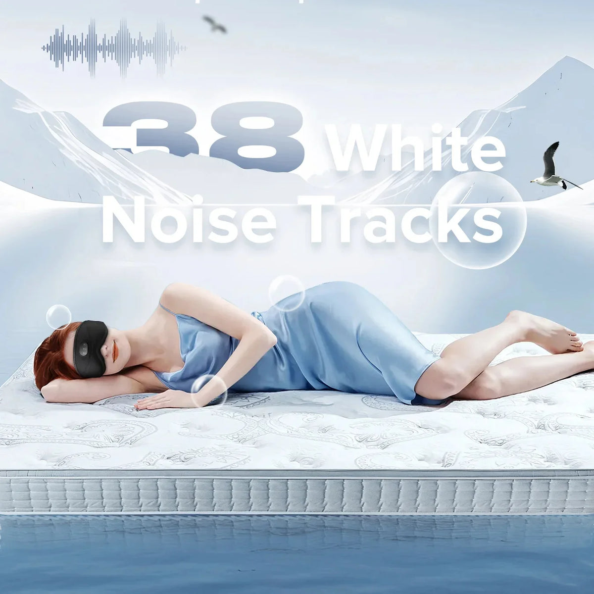 Sleep Mask 3D Contoured Blackout Bluetooth Headphones