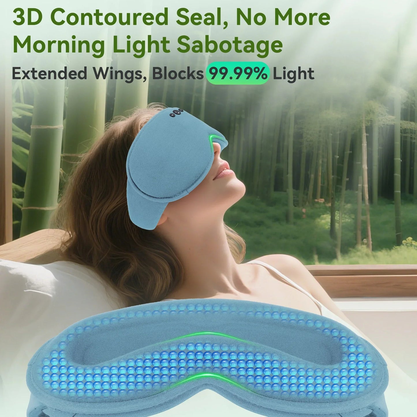 Sleep Mask 3D Ergonomic Bluetooth Bamboo Blend