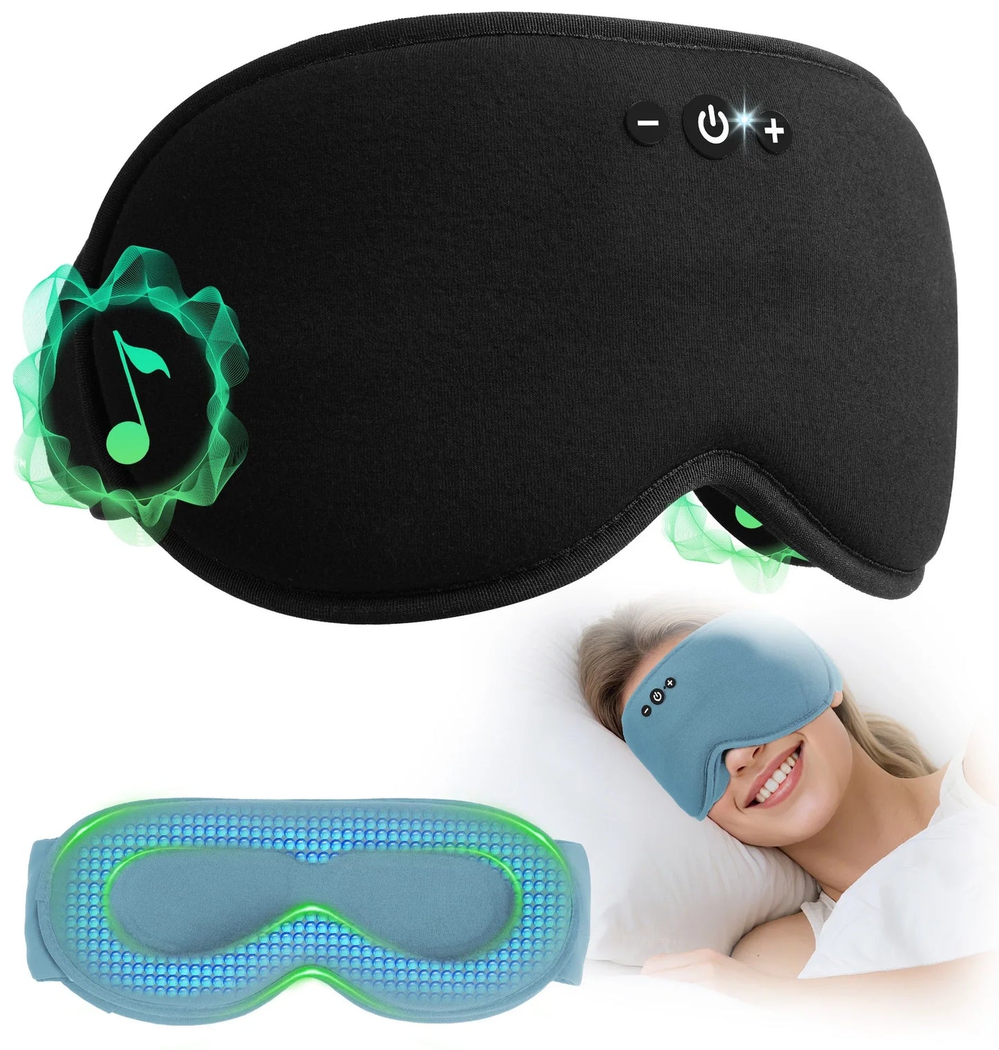 Sleep Mask 3D Ergonomic Bluetooth Bamboo Blend