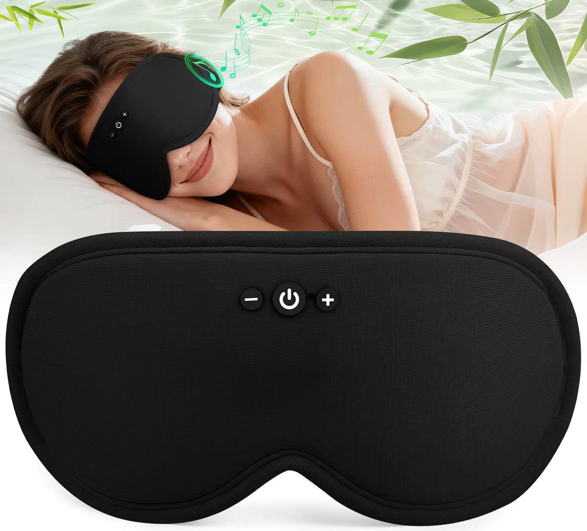 Sleep Mask Bamboo Fiber Bluetooth Audio Light-Blocking