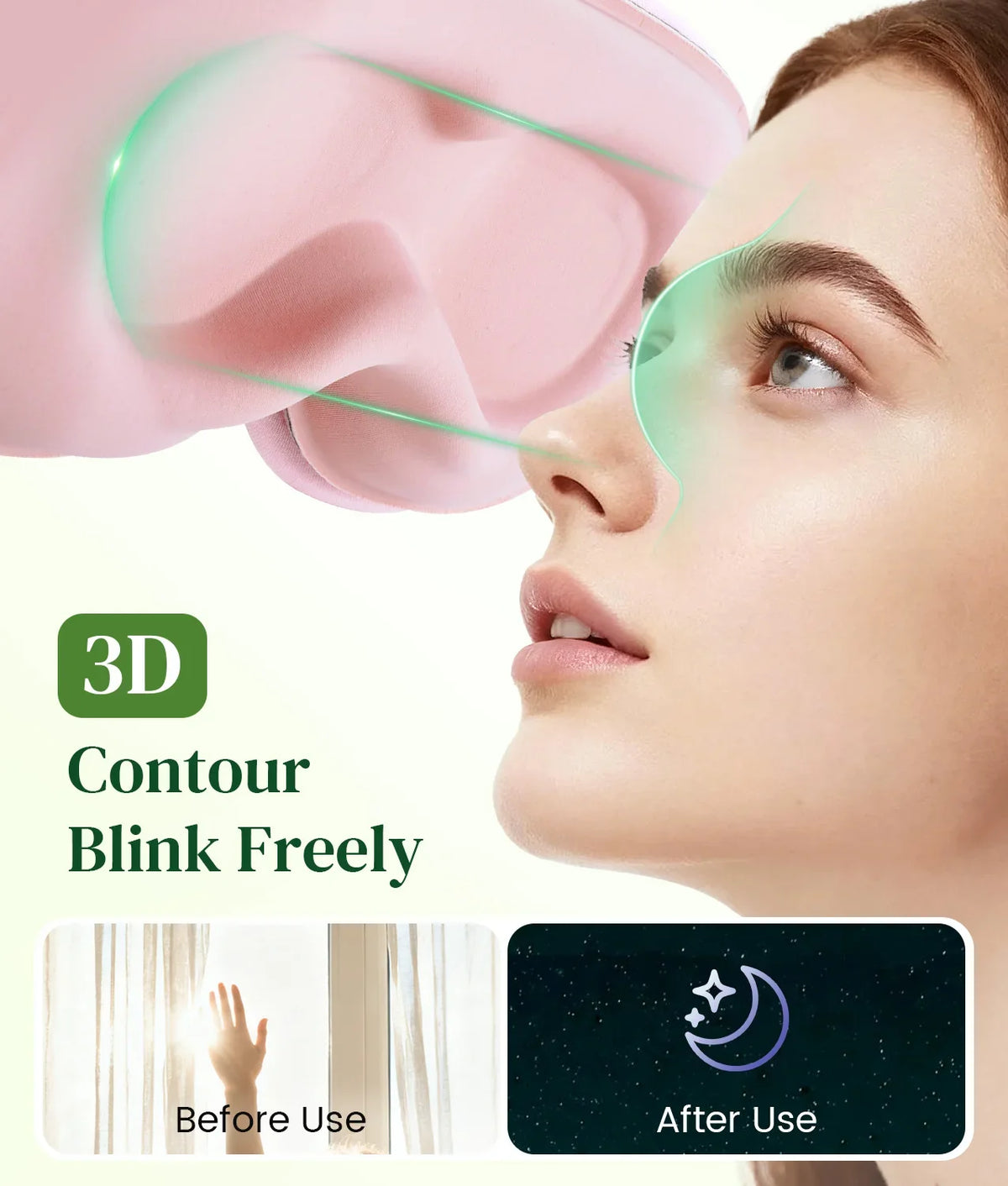Sleep Mask Bamboo Fiber Bluetooth Audio Light-Blocking