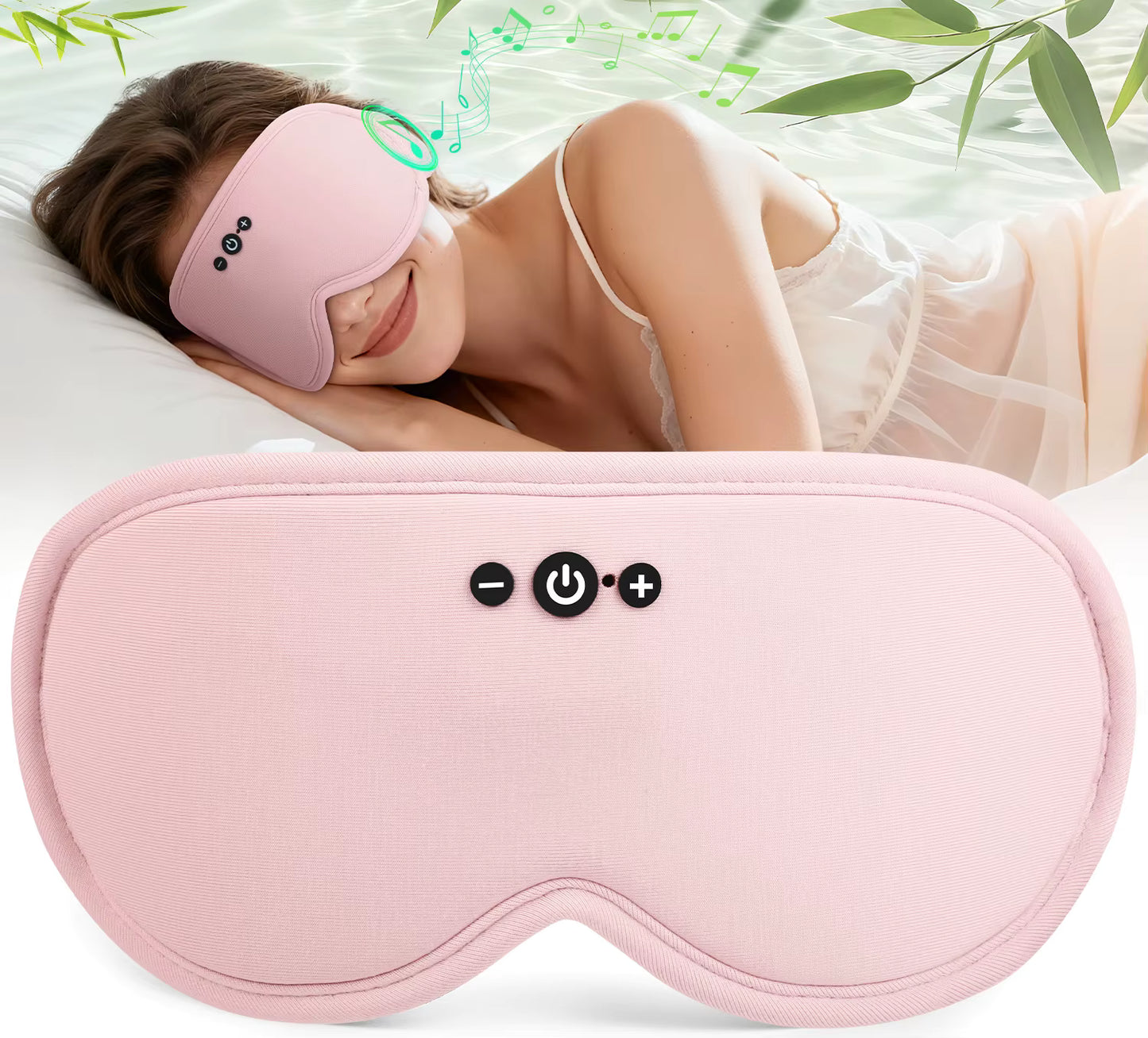 Sleep Mask Bluetooth 3D Contoured Bamboo Fiber