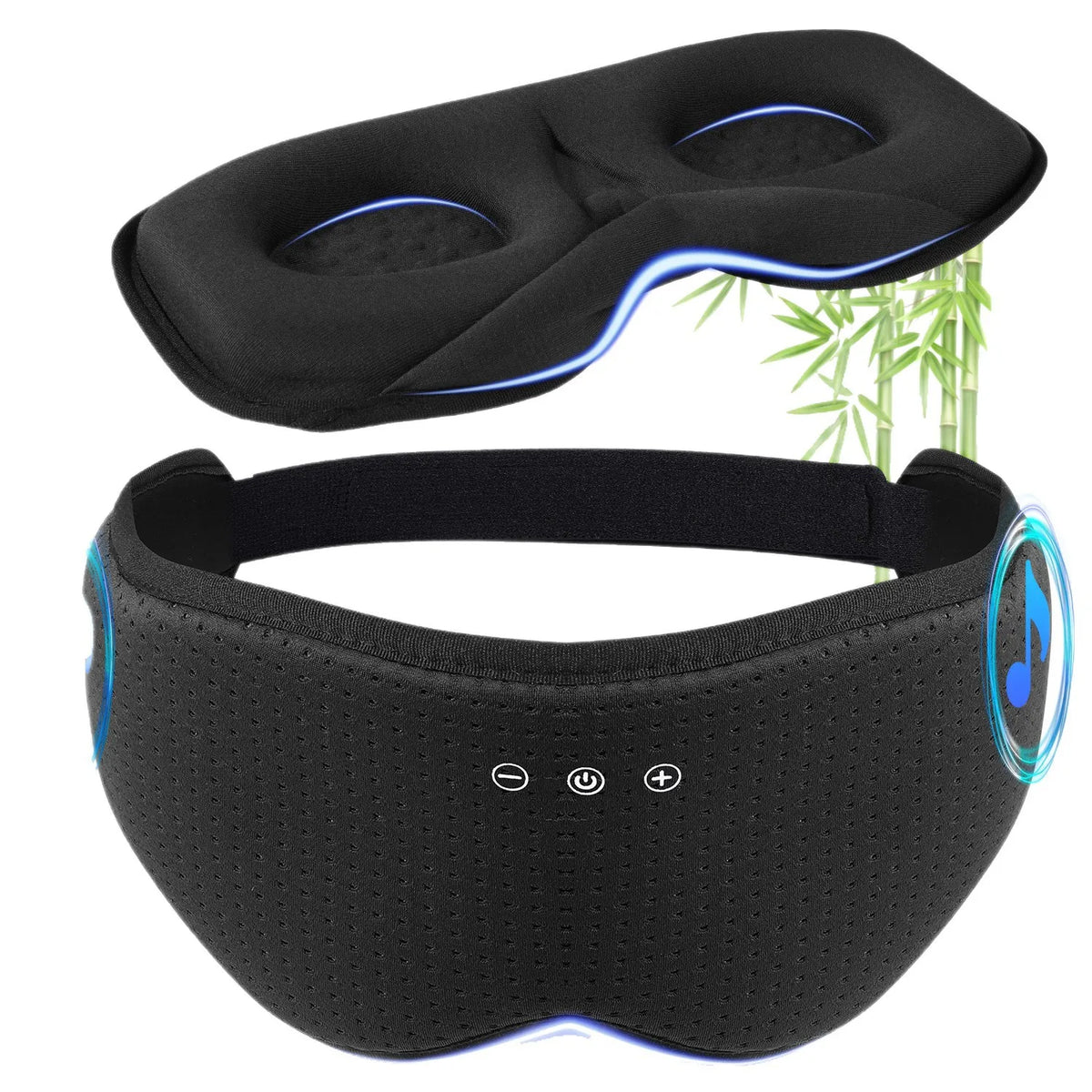 Sleep Mask Bluetooth Audio Light-Blocking Breathable Fabric
