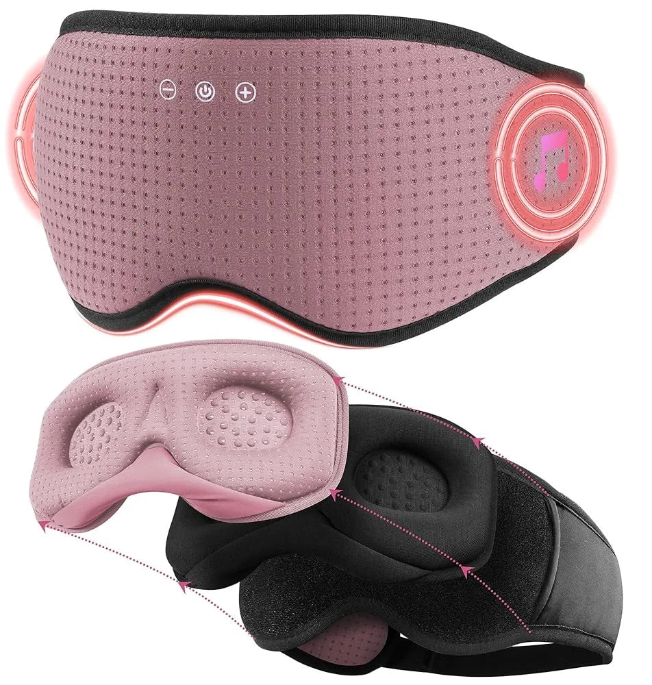 Sleep Mask Bluetooth Audio Light-Blocking Breathable Fabric