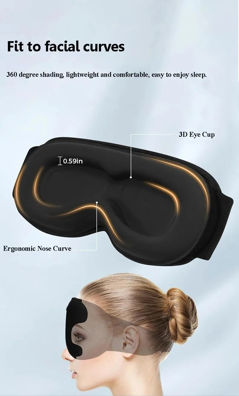 Sleep Mask Contoured Blackout Bluetooth