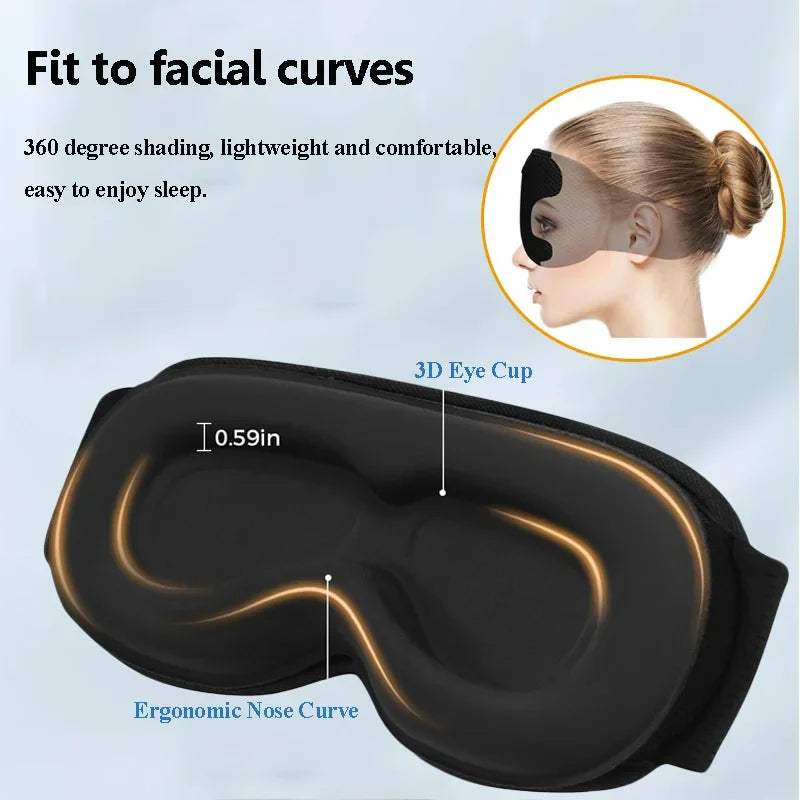 Sleep Mask Contoured Blackout Bluetooth