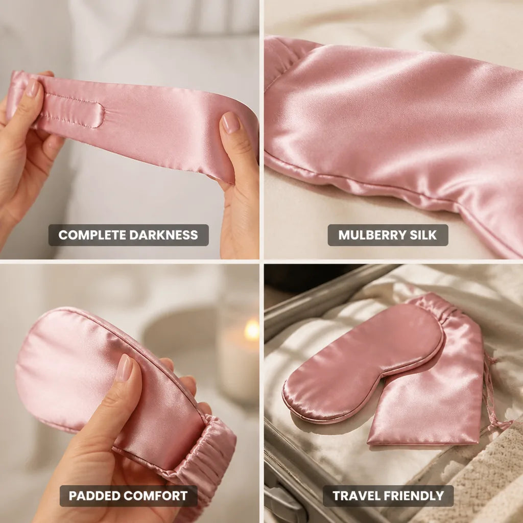 Sleep Mask Mulberry Silk Complete Light Blocking