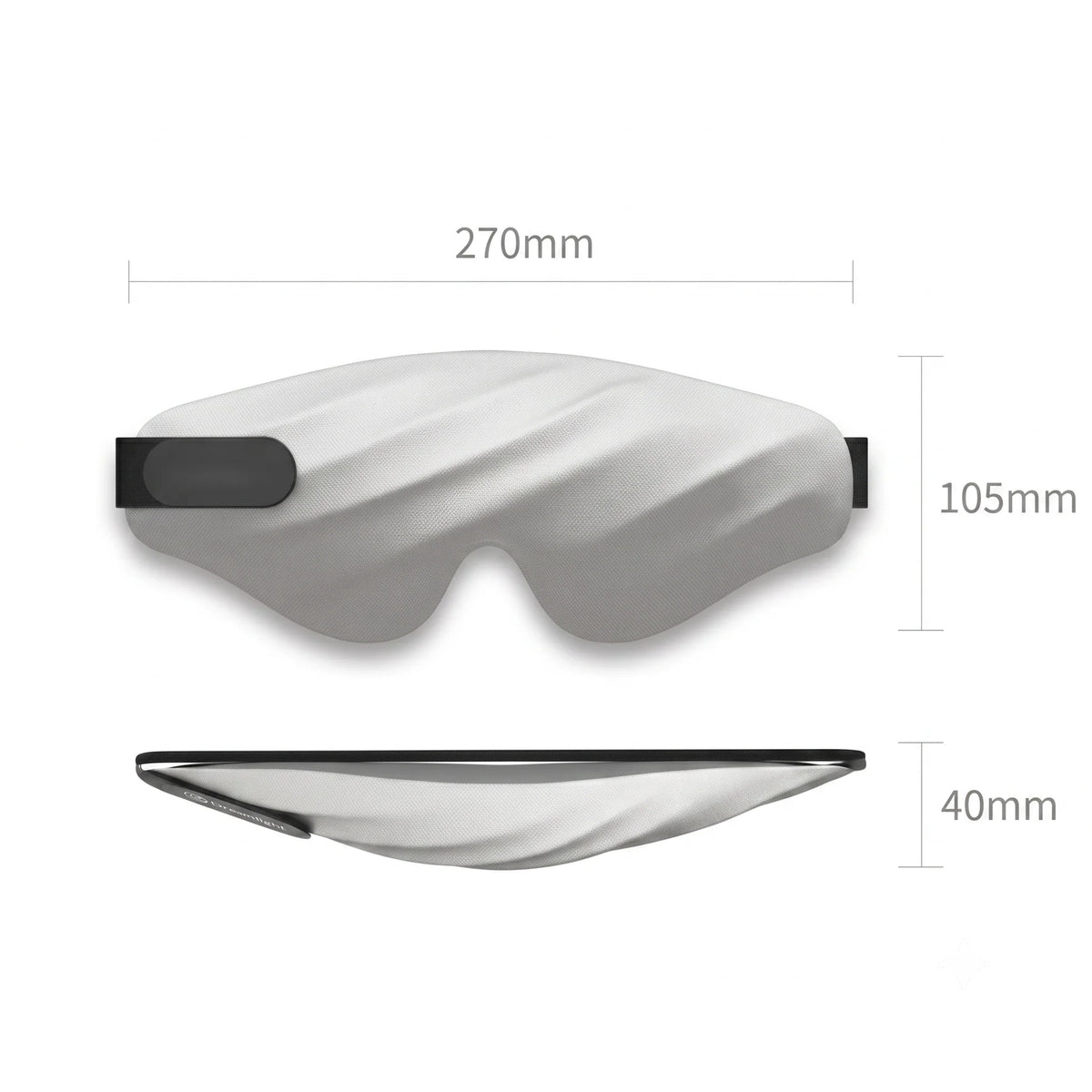 Sleep Mask Mulberry Silk Contoured Light Blocking Adjustable Strap
