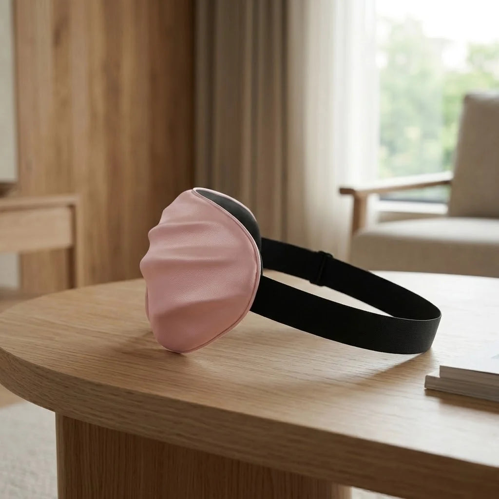 Sleep Mask Mulberry Silk Contoured Light Blocking Adjustable Strap
