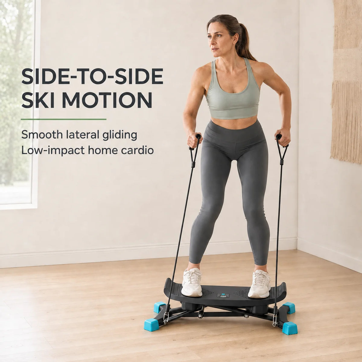 Slide Stepper Ski-Style Resistance Bands 440 Lb Capacity