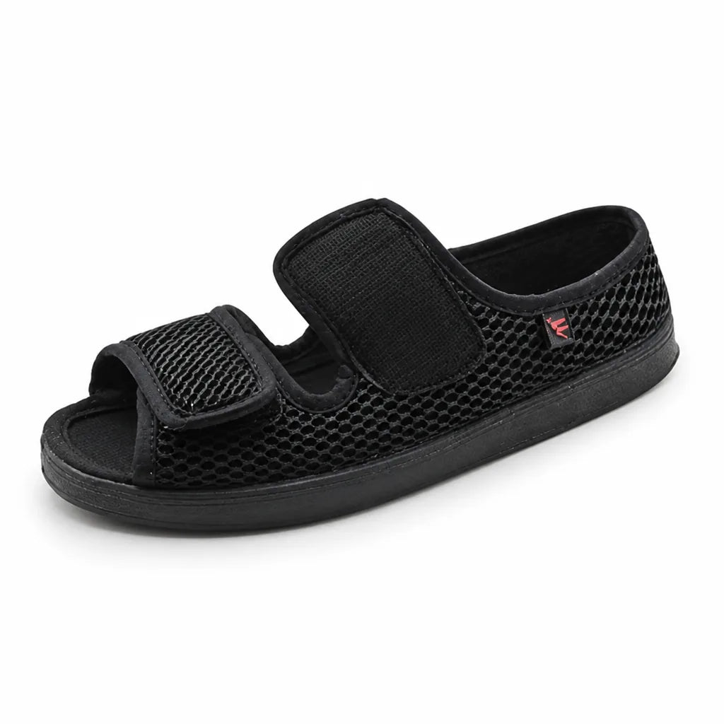 Slippers Pressure Relief Breathable Mesh & Rubber Sole