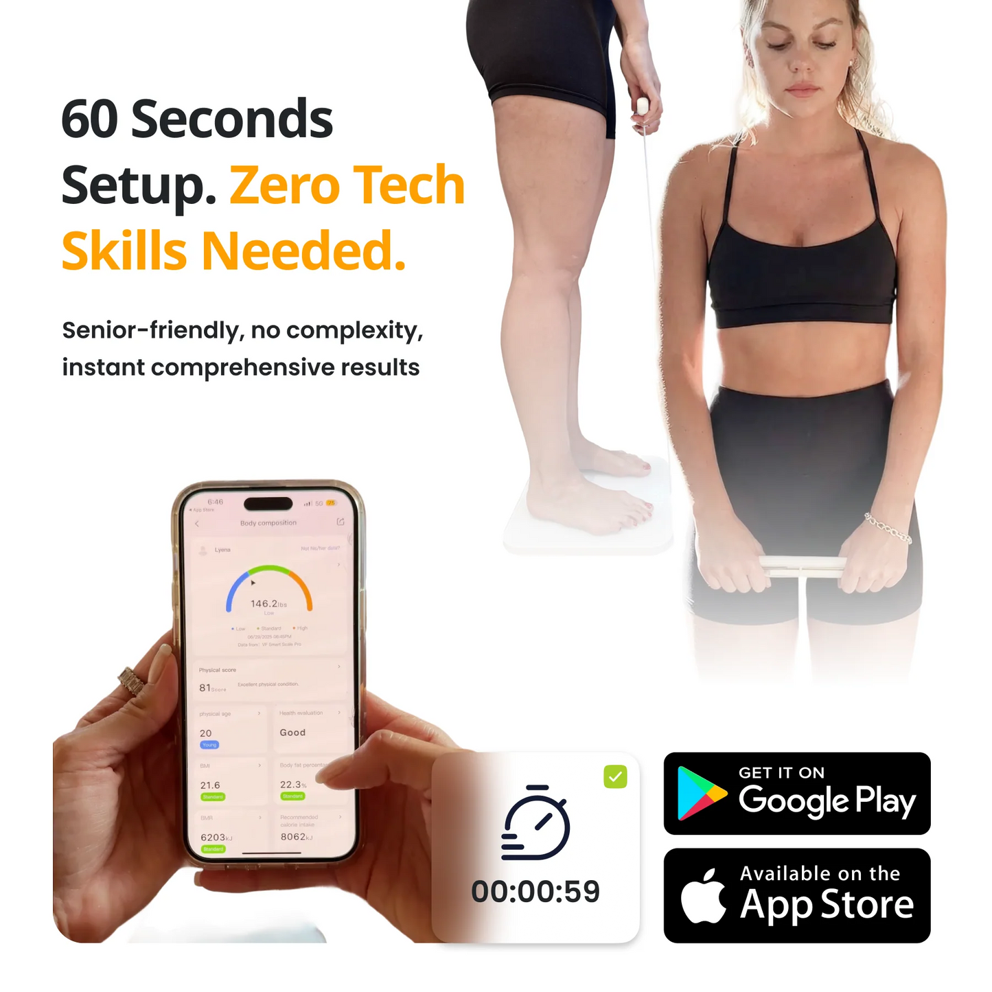 Smart Body Scale 8-Electrode Segmental Analysis