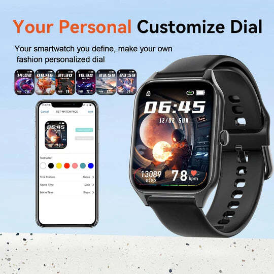 Smart Fitness Watch HD Touchscreen Activity & Sleep Tracking