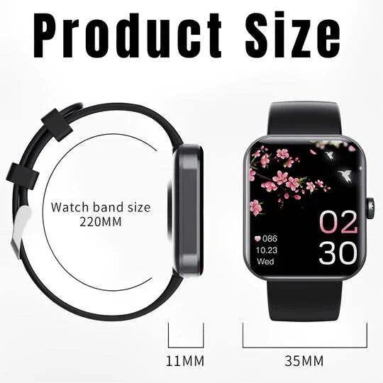 Smart Fitness Watch HD Touchscreen Activity & Sleep Tracking