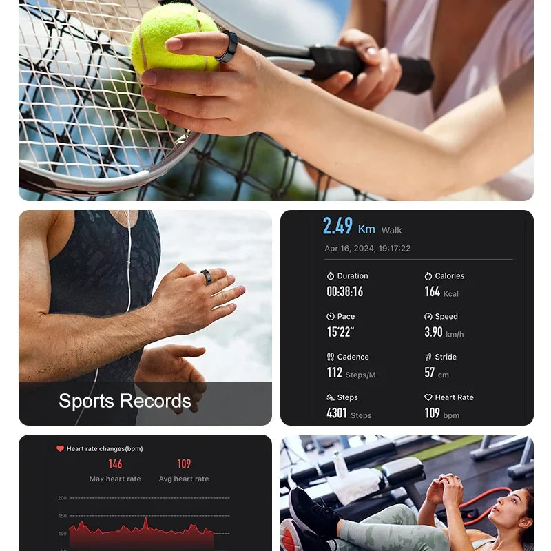 Smart Ring Heart Rate & SpO2 57-Day Battery