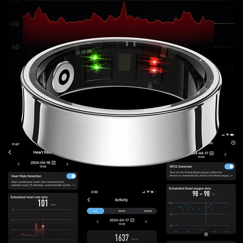 Smart Ring Heart Rate & SpO2 57-Day Battery